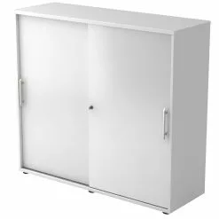 Lullmann System Schiebetürenschrank Büroschrank 3 OH 1100 X 1200 X 400 Mm Weiß