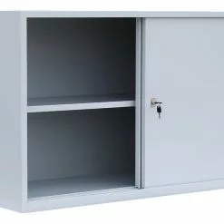 Lullmann Schiebetürenschrank Aktenschrank Sideboard Aus Stahl Grau 75x120x45cm 550120
