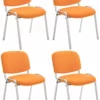 CLP 4er Set Stühle Ken C Stoff Orange