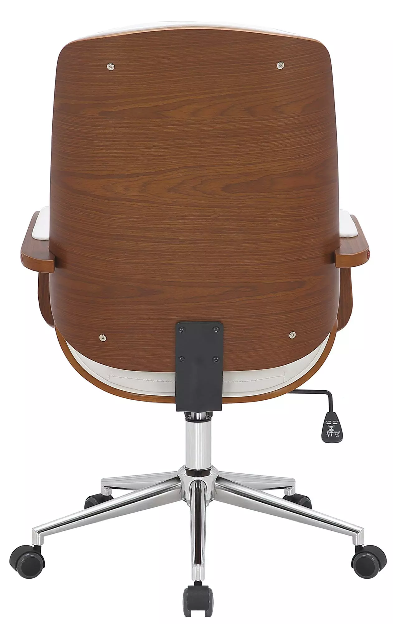 CLP Bürostuhl Yankton Walnuss/weiß 8 CLP Bürostuhl Yankton Walnuss/weiß – Bild 6