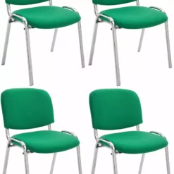 CLP 4er Set Stühle Ken C Stoff Grün
