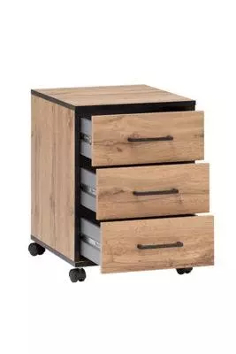 Null Möbelpartner Rollcontainer Panda | HxBxT 57x40x50 Cm (Höhe Mit Rollen) |Eiche Von PROREGAL 3 Null Möbelpartner Rollcontainer Panda | HxBxT 57x40x50 Cm (Höhe Mit Rollen) |Eiche Von PROREGAL