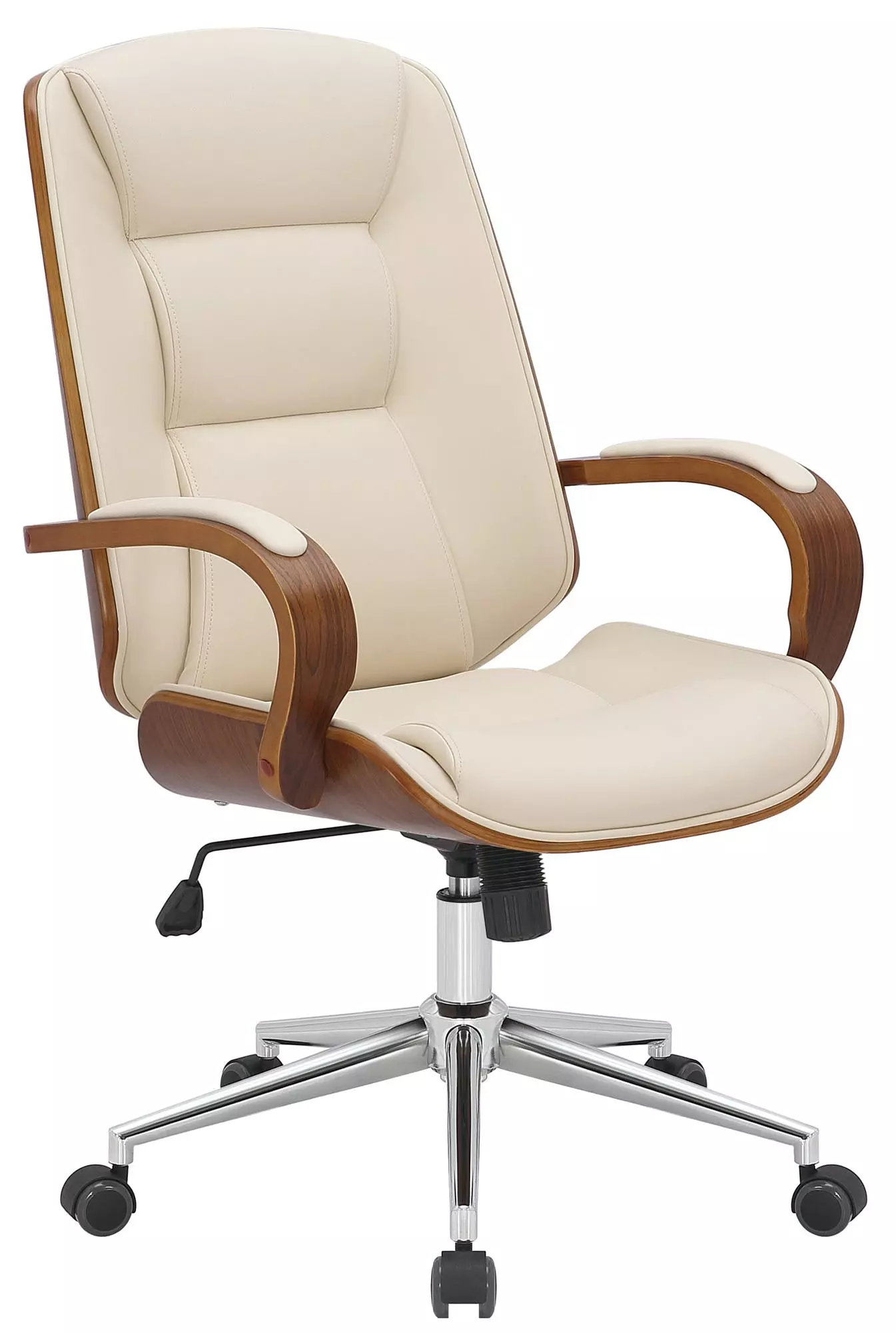 CLP Bürostuhl Yankton Walnuss/weiß 6 CLP Bürostuhl Yankton Walnuss/weiß – Bild 4