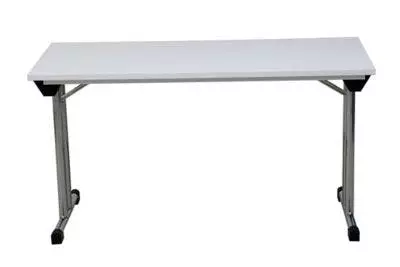 PROREGAL Klapptisch Lizard | T-Fuß-Gestell-Rund | HxBxT 75x160x80 Cm | Chrom-Buche 6 PROREGAL Klapptisch Lizard | T-Fuß-Gestell-Rund | HxBxT 75x160x80 Cm | Chrom-Buche – Bild 4