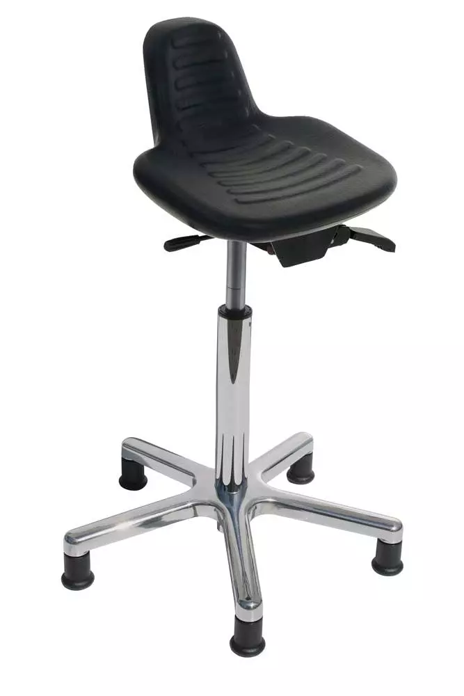 PROREGAL Stehhilfe Austin | PU-Sitz Mit Verlängerter Rückenstütze | Ohne Fußring | Aluminium-Fußkreuz Mit Verchromter Gasfeder 3 PROREGAL Stehhilfe Austin | PU-Sitz Mit Verlängerter Rückenstütze | Ohne Fußring | Aluminium-Fußkreuz Mit Verchromter Gasfeder