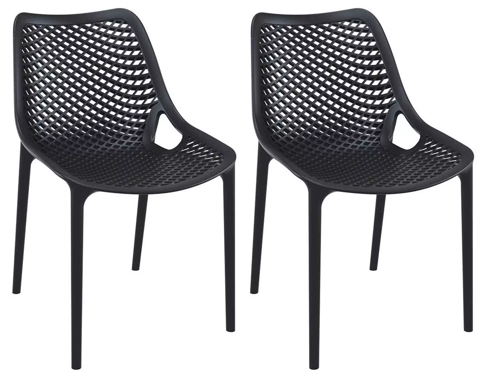 CLP 2er Set Stuhl Air Schwarz 3 CLP 2er Set Stuhl Air Schwarz