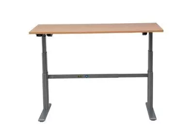 PROREGAL Elektrisch Höhenverstellbarer Schreibtisch Elk | HxBxT 63-128x180x80 Cm | Silber-Buche 4 PROREGAL Elektrisch Höhenverstellbarer Schreibtisch Elk | HxBxT 63-128x180x80 Cm | Silber-Buche – Bild 2