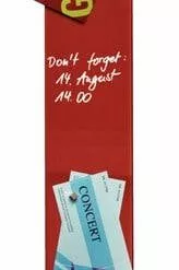 Sigel Glas-Magnetboard Artverum, Rot, Inkl. 1 Extra Starker Magnet Und