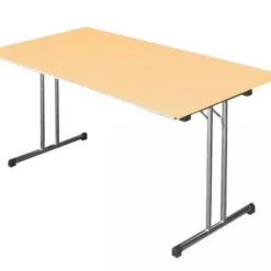 Lullmann Klapptisch Besprechungstisch Kantinentisch Verkaufstisch Schreibtisch 180 X 80 Cm Gestell Chrom / Platte Ahorn 350632