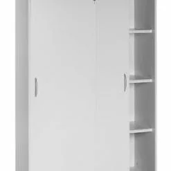 Null Möbelpartner Schiebetürenschrank Lion | Large | HxBxT 153x100x40 Cm |Lichtgrau Von PROREGAL