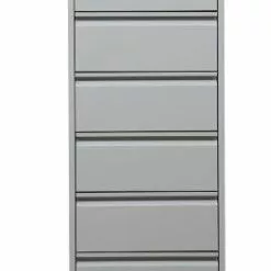 PROREGAL Karteischrank Mare| 6 Schubladen | HxBxT 132x53x62 Cm | Grau