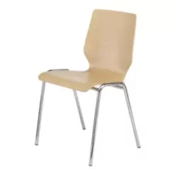 Null Holzschalenstuhl, 4-Fuß Rundrohr Verchromt, Sitzschale Buche, Rückenform Gerade -Vidaxl Verkäufe de29a203 4fc3 449a 9993 a310da89576f 3