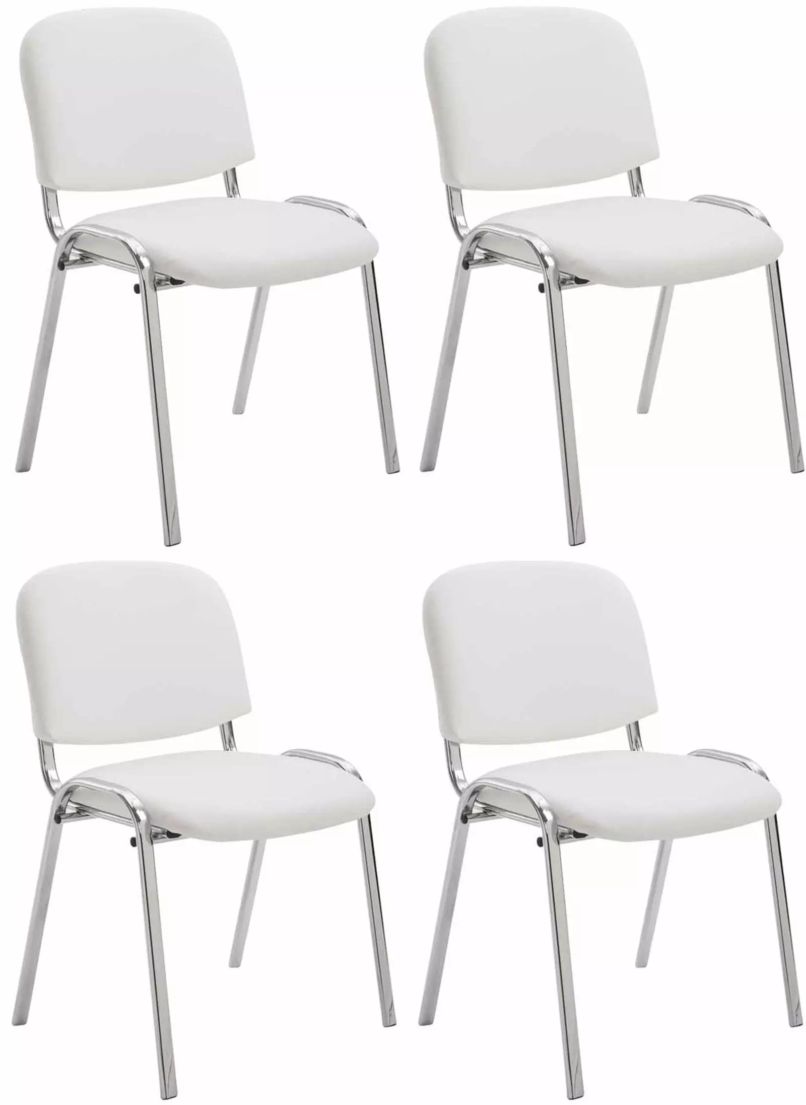 CLP 4er Set Stühle Ken C Kunstleder Schwarz 5 CLP 4er Set Stühle Ken C Kunstleder Schwarz – Bild 3