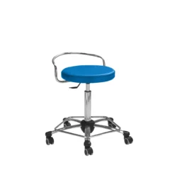 Mayer-sitzmobel Mayer Sitzmöbel, Arbeitsdrehhocker Mit Rückenbügel 1254, Karibikblau, 1254_61_30565