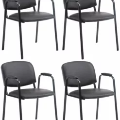 CLP 4er Set Besucherstühle Ken PRO Stoff Schwarz -Vidaxl Verkäufe dfd81dc8 3648 4c16 a152 6f3a4a816747 scaled