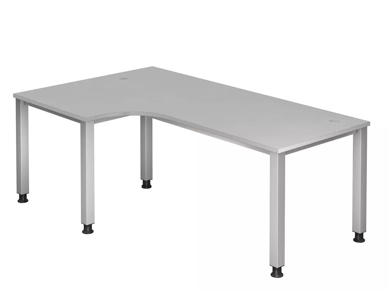 Lullmann Freiformtisch Quebec - 680-760 X 2000 X 1200/800 Mm - 4-Fuß-Gestell - Weißaluminium/weiß 7 Lullmann Freiformtisch Quebec - 680-760 X 2000 X 1200/800 Mm - 4-Fuß-Gestell - Weißaluminium/weiß – Bild 5