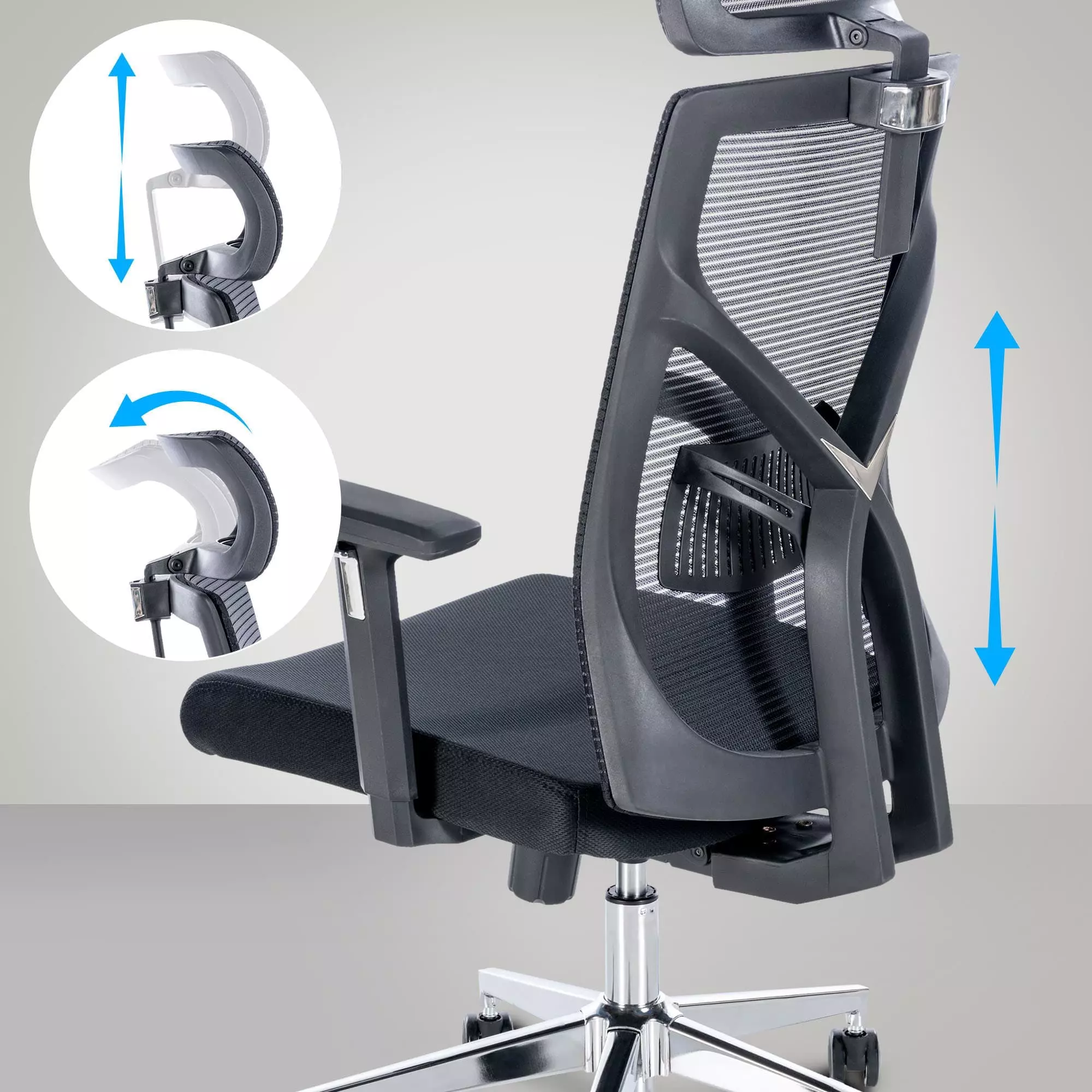 CLP Bürostuhl Evans Schwarz 9 CLP Bürostuhl Evans Schwarz – Bild 7