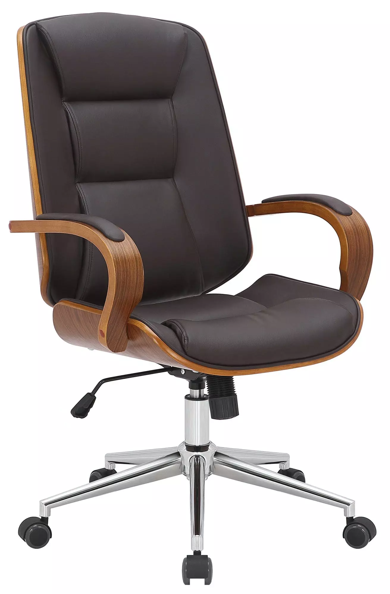 CLP Bürostuhl Yankton Walnuss/weiß 5 CLP Bürostuhl Yankton Walnuss/weiß – Bild 3