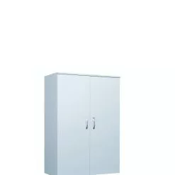 Lullmann Holz-Aktenschrank ECO Abschließbar Büroschrank Lichtgrau 1080 X 800 X 395 Mm 2 Fachböden 3 Ordnerhöhen 391250