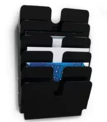 Durable Wandprospekthalter, HxBxT 520x340x100mm, F. 6xDIN A4quer, Ablage(n) Schwarz