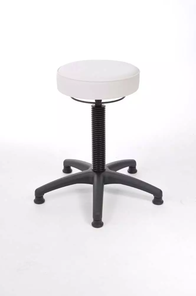 PROREGAL Klassischer Hocker Portland Mit Rollen | Kunstlederpolsterung In Blau | Breites Breites Fußkreuz 7 PROREGAL Klassischer Hocker Portland Mit Rollen | Kunstlederpolsterung In Blau | Breites Breites Fußkreuz – Bild 5