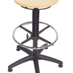 PROREGAL Universal-Hocker Louisville | Holz-Buche | Ringauslösung | Bodengleiter