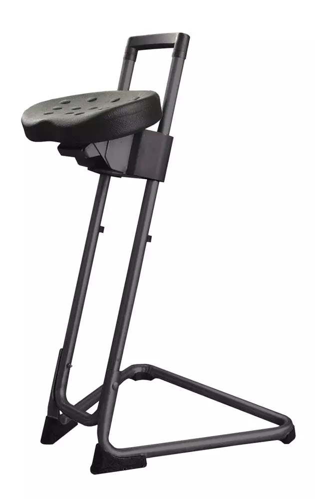 PROREGAL Stehhilfe Austin | PU-Sitz Mit Verlängerter Rückenstütze | Ohne Fußring | Aluminium-Fußkreuz Mit Verchromter Gasfeder 8 PROREGAL Stehhilfe Austin | PU-Sitz Mit Verlängerter Rückenstütze | Ohne Fußring | Aluminium-Fußkreuz Mit Verchromter Gasfeder – Bild 6