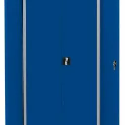 Lullmann SET Metallschränke Abschließbar Flügeltürenschrank Aktenschrank 4,5 OH Und 5 OH, Enzianblau