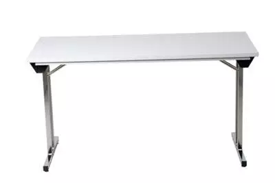 PROREGAL Klapptisch Lizard | T-Fuß-Gestell-Rund | HxBxT 75x120x80 Cm | Chrom-Grau 3 PROREGAL Klapptisch Lizard | T-Fuß-Gestell-Rund | HxBxT 75x120x80 Cm | Chrom-Grau