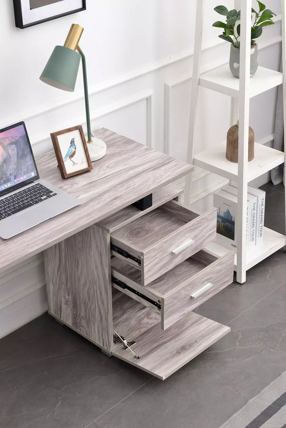 CLP Schreibtisch Stockton Grau 8 CLP Schreibtisch Stockton Grau – Bild 6