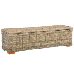 VidaXL Aufbewahrungsbox 120 Cm Kubu-Rattan Und Massivholz Mango