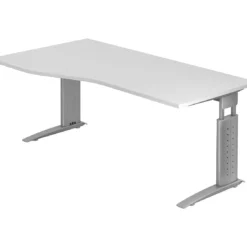 Lullmann Freiformtisch Canberra - 650-850 X 1800 X 1000/800 Mm - C-Fuß Design - Weißaluminium/ahorn -Vidaxl Verkäufe fd51a02f 993d 412a 886f bb96d329af84 13