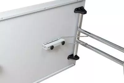 PROREGAL Klapptisch Lizard | C-Fuß-Gestell | HxBxT 75x160x80 Cm | Chrom-Grau 4 PROREGAL Klapptisch Lizard | C-Fuß-Gestell | HxBxT 75x160x80 Cm | Chrom-Grau – Bild 2