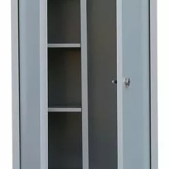 Lullmann Spind Metallschrank Abschließbar Kleiderspind Besenschrank 180x80x50cmm 515720 Lichtgrau