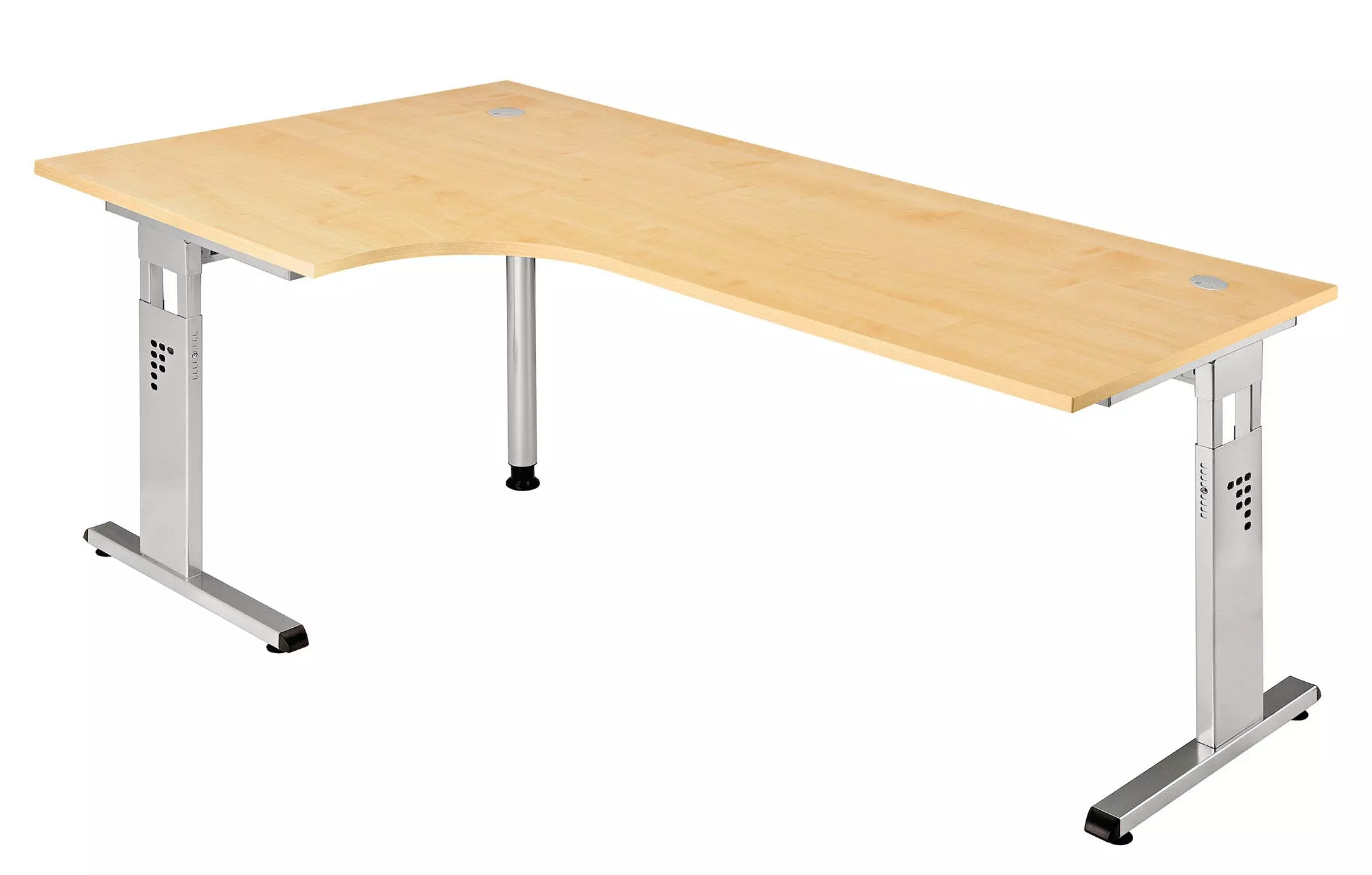 Lullmann Freiformtisch New York - 720 X 2000 X 1200/800 Mm - C-Fuß Design - Weißaluminium/nussbaum 110564 8 Lullmann Freiformtisch New York - 720 X 2000 X 1200/800 Mm - C-Fuß Design - Weißaluminium/nussbaum 110564 – Bild 6